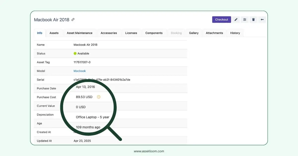 AssetLoom Depreciation function for IT asset disposition process AssetLoom Depreciation function for IT asset disposition process