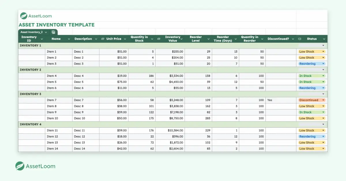 Download the Free Asset Inventory Template Download the Free Asset Inventory Template